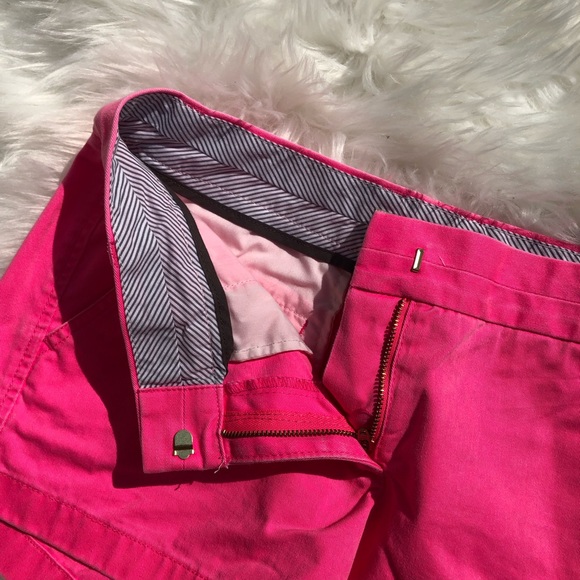 J. CREW HOT PINK CHINO ZIPPER SHORTS WOMEN SIZE 4 - Picture 3 of 4
